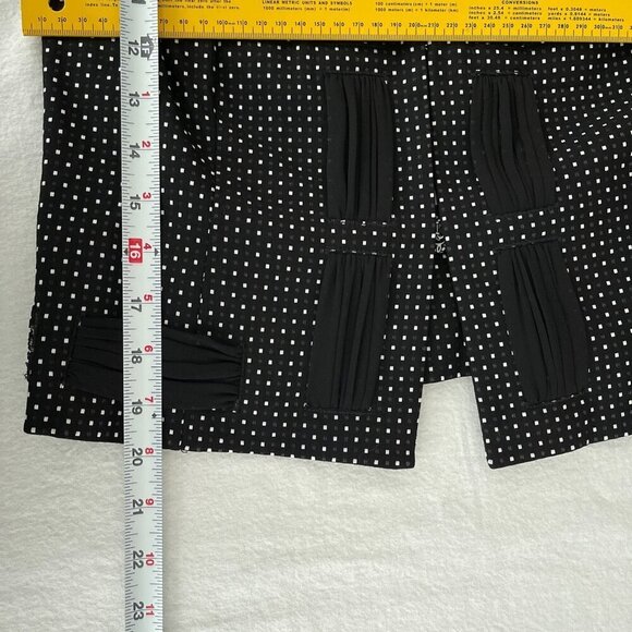 Cabi Polka Dot Blazer Jacket Womens Size 10 Black &‎ White Rayon/Nylon Blend - Picture 9 of 11